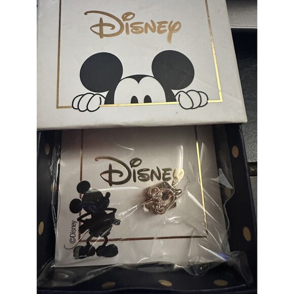 KEEP Collective Disney Minnie Mouse Silhouette Rose gold pave Charm Slider NIB - Picture 3 of 3